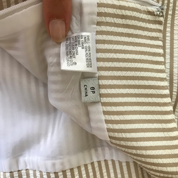 Tahari Seer Sucker Pencil Skirt 8 Petite - Picture 8 of 8